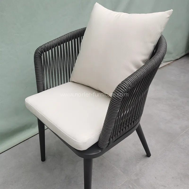 Fashion Outdoor Aluminum Rope Dining Set