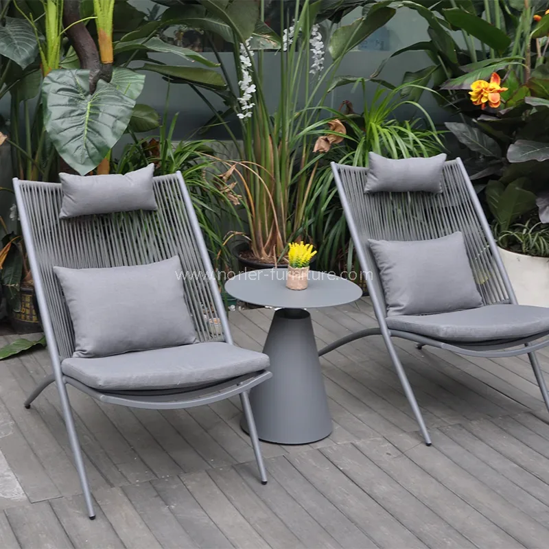 आधुनिक सरल आउटडोर बुने हुए बालकनी सेट