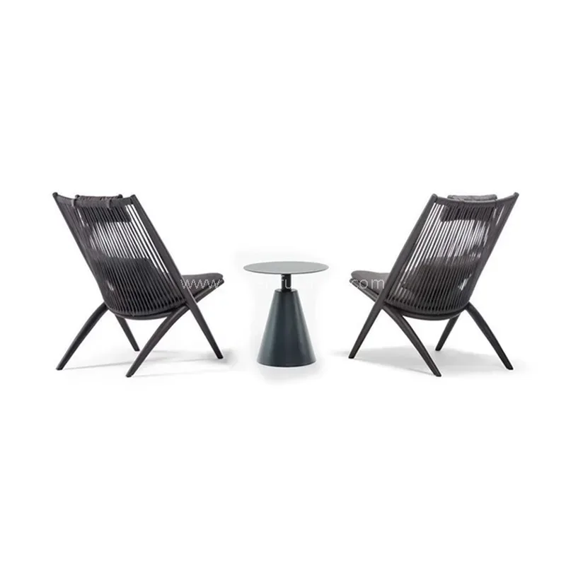 आधुनिक सरल आउटडोर बुने हुए बालकनी सेट