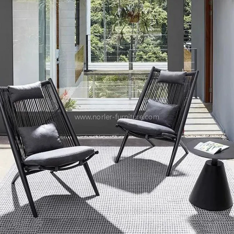 आधुनिक सरल आउटडोर बुने हुए बालकनी सेट