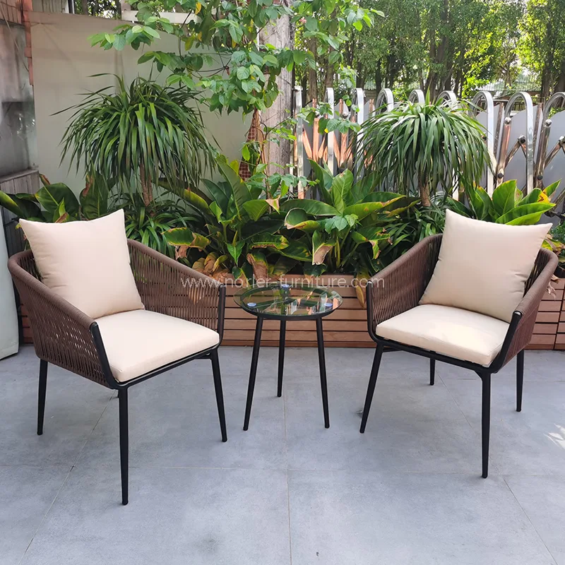 आउटडोर मौसम प्रतिरोधी आंगन एल्यूमीनियम बालकनी सेट